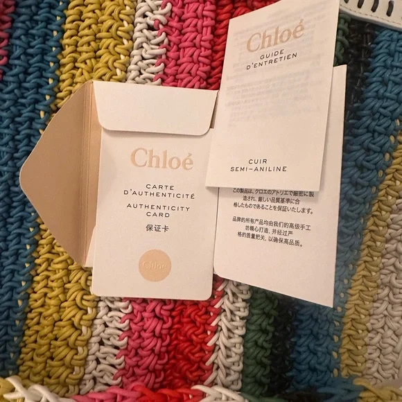 Chloe Leather Macrame Multicolor Fringe Crossbody Bag NWOT - Picture 3 of 3